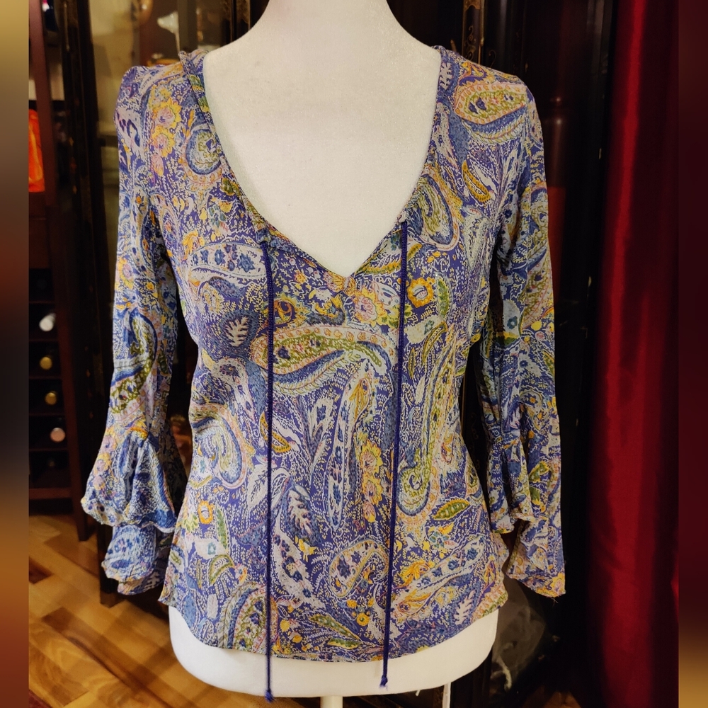 Heart Moon Star Peasant Blouse